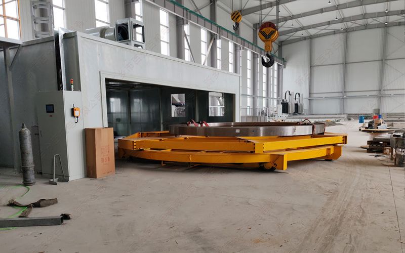 環(huán)保設(shè)備噴砂房配套的有軌電動(dòng)轉(zhuǎn)運(yùn)車：效率、安全、環(huán)保