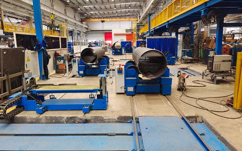 武漢用戶焊接作業(yè)中配套的有軌電動(dòng)地平車(chē)